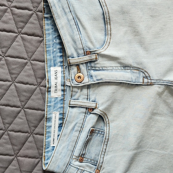 Tribal Jeans Audrey Mid-rise Girlfriend Ankle-Size 2 - Picture 4 of 15